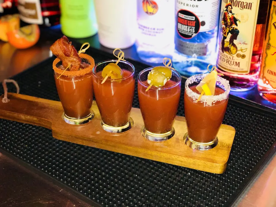 Flight of smoked cocktails